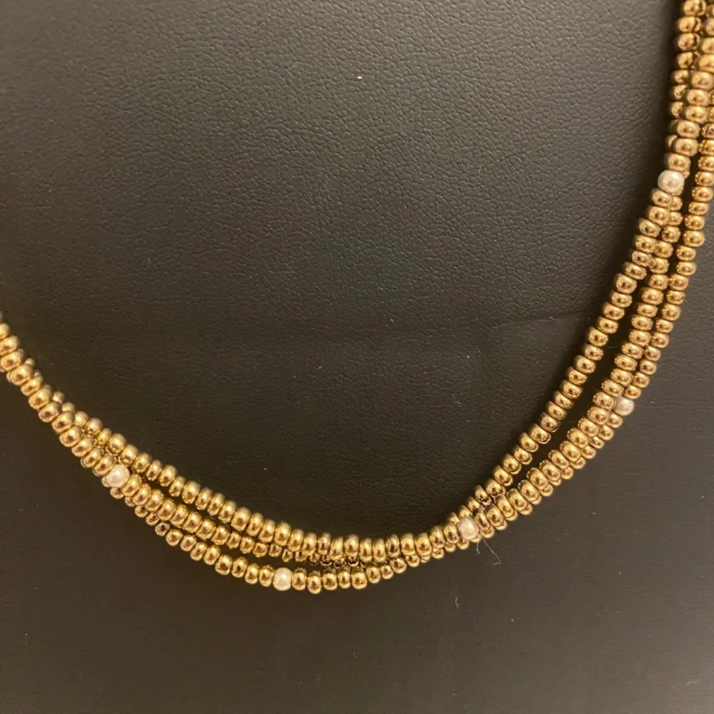 Silpada Three Strand Gold Seed Bead Necklace. Retired 18